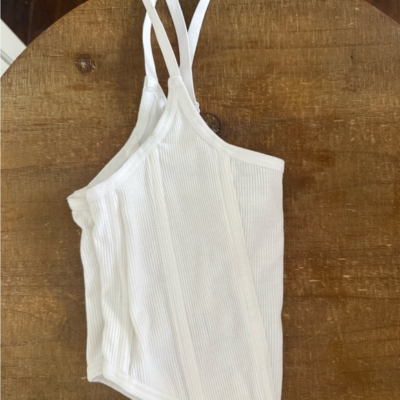 White Ribbed Corset Top - Picture 3 of 3